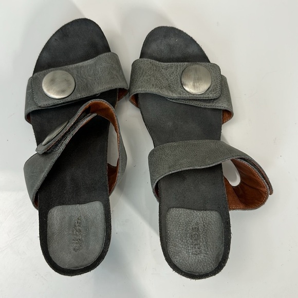 Taos 38 Arcade Waxed Leather Slide Wedges Size 41(10) - Picture 8 of 15